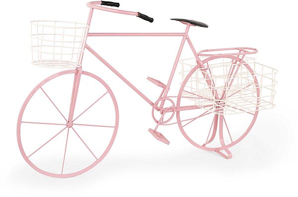 Bicicletta in Ferro Rosa con Cestini