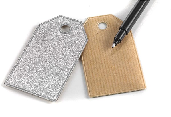 Segnapacco Silver con Glitter