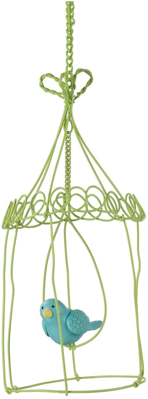 Decorazione Voliera Verde con Canarino