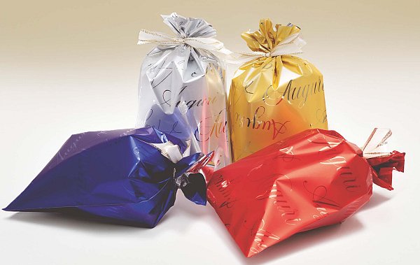 Buste Regalo Metal Auguri Assortite in 4 Colori