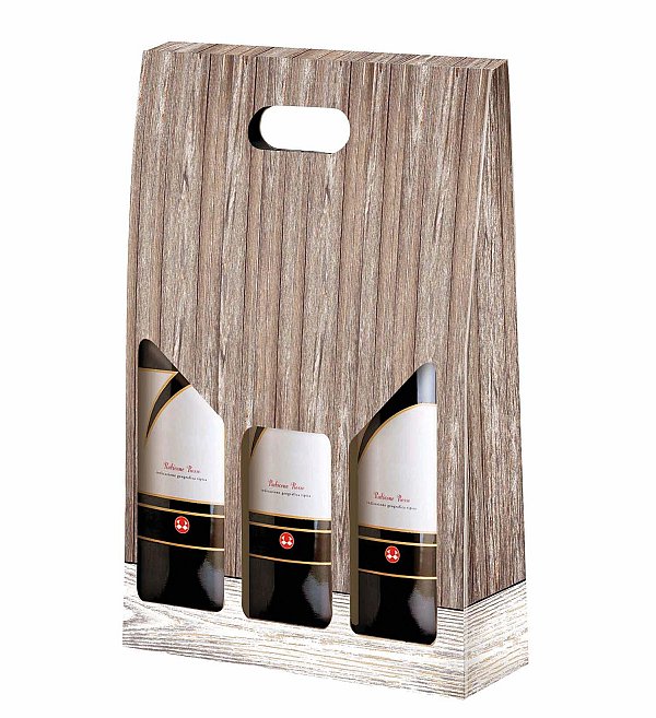 Scatola Portabottiglie Vintage Wood