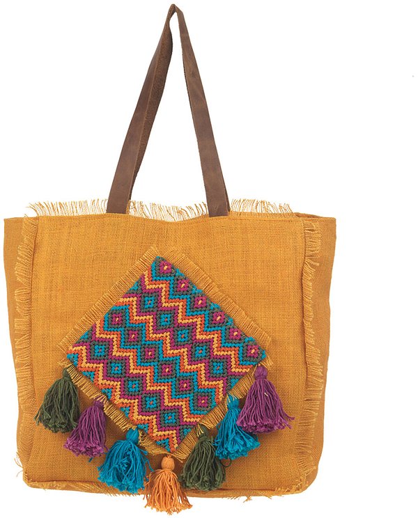 Borsa Juta con Pompon