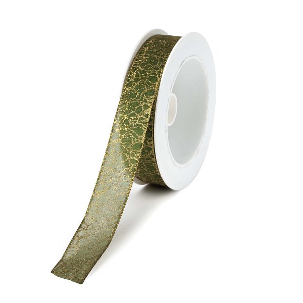 Nastro in Tessuto Verde Golden Luxury con Glitter