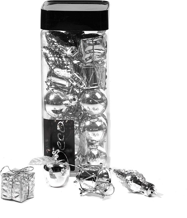Barattolo Mix Natale Silver - 22 pezzi