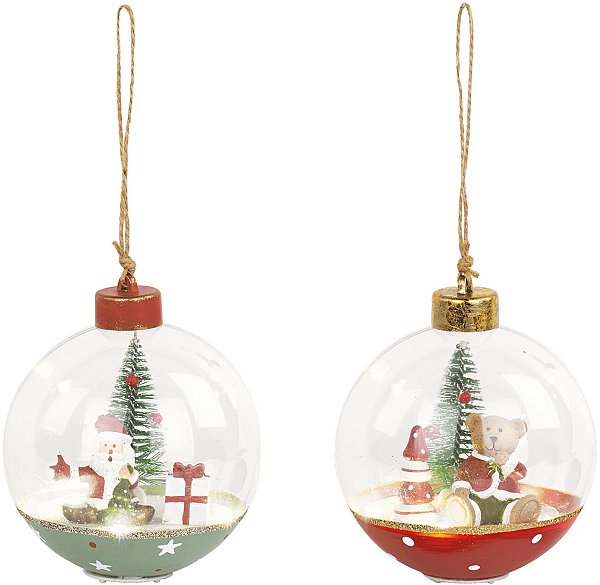 Sfera Babbo/Orsetto con Led (2 modelli disponibili)