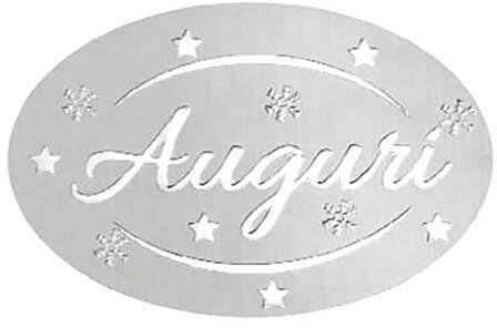 Etichette Auguri Ovali Argento con Stampa a Caldo
