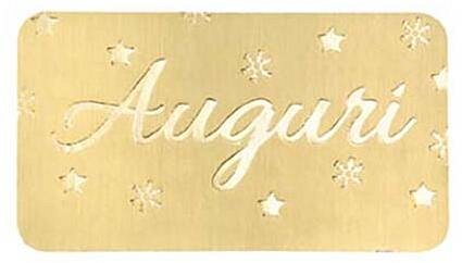 Etichette Auguri Rettangolari Oro con Stampa a Caldo