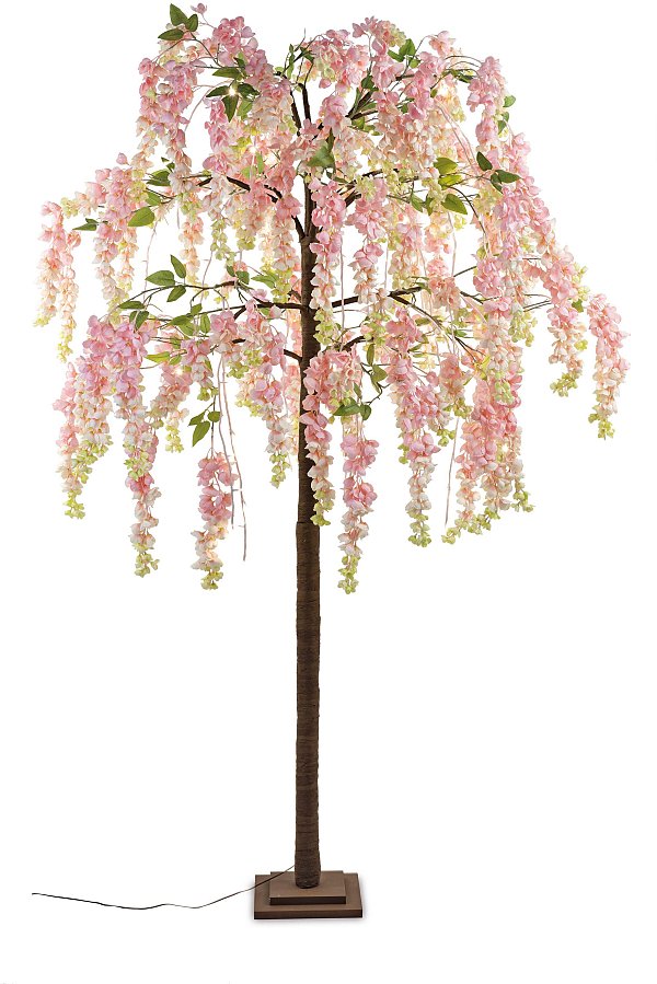 Albero Medio Glicine Rosa con Led