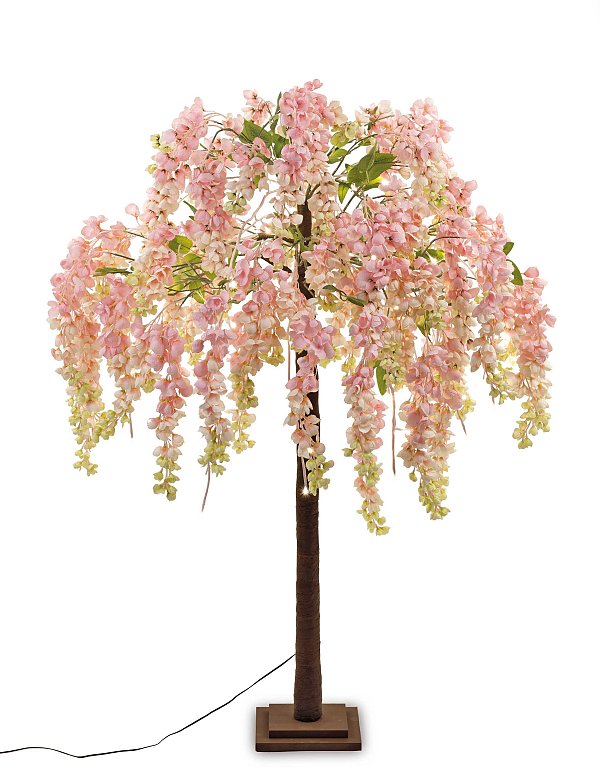 Albero Grande Glicine Rosa con Led