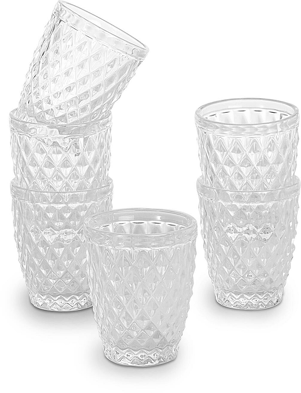 Set Bicchieri Acqua in Vetro Trasparente