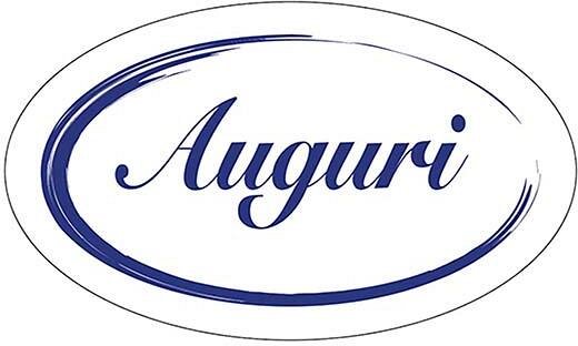 Etichette Ovali Auguri Blu