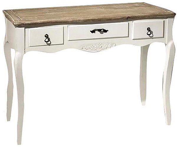Consolle Country Bianco a 3 Cassetti