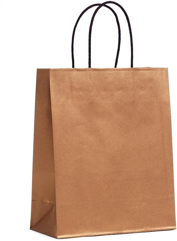 Shopper Carta Lusso Bronzo con Maniglia in Cotone