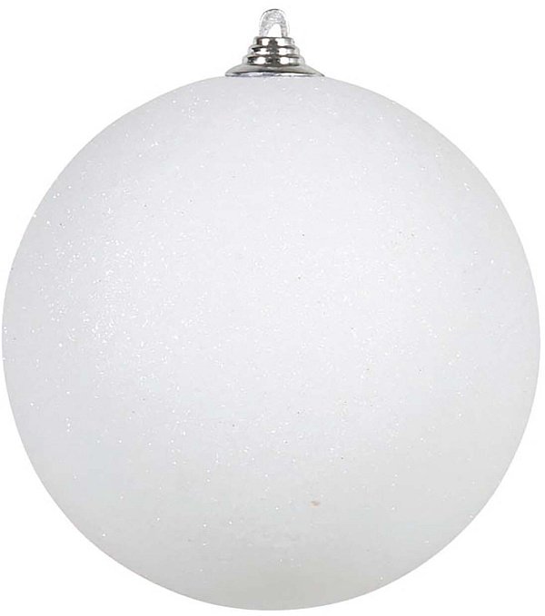 Sfera Appendibile in Polistirolo Bianco con Glitter