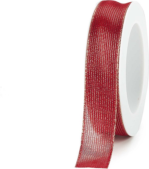 Nastro Tessuto Washington Rosso/Oro