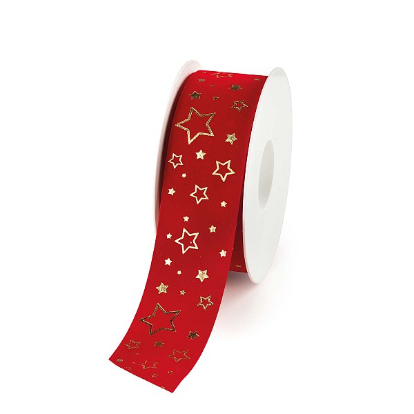 Nastro in Velluto Royal Star Rosso