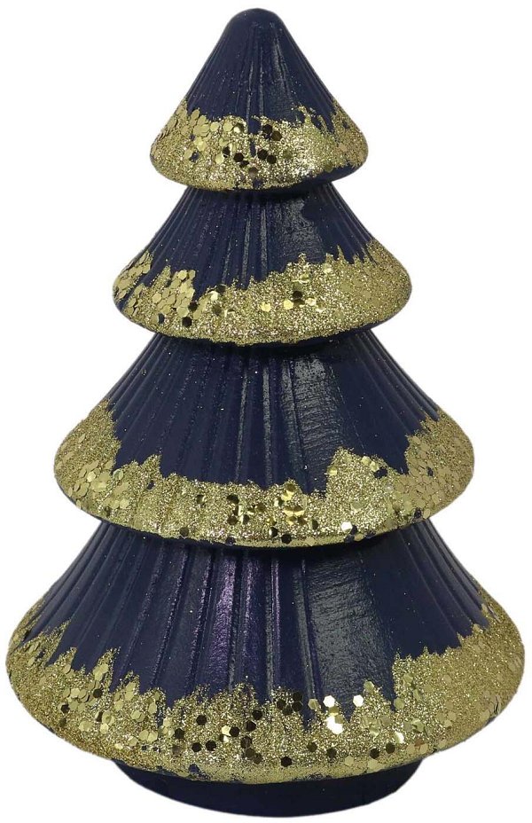 Alberino in Legno Blu e Oro con Glitter