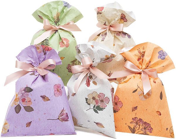 Buste Regalo Perlate Collage Assortite in 5 Colori