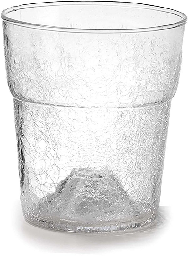 Vaso in Vetro Trasparente Crackle