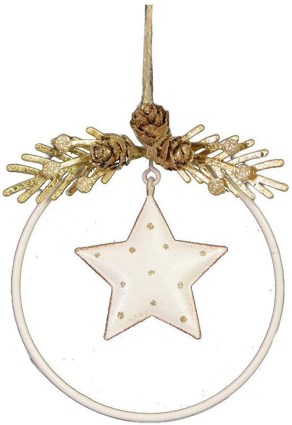 Decorazioni in Metallo Cerchio con Stella