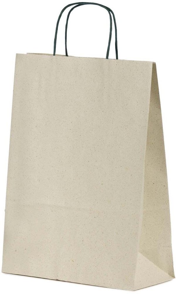 Shopper Carta Erba 100% Riciclata Tinta Unita gr.100