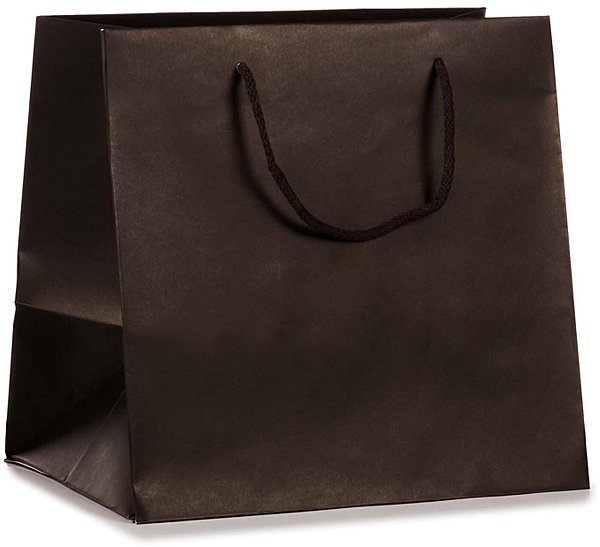Shopper Carta Gourmet Cacao con Fondo Largo e Maniglia in Cotone