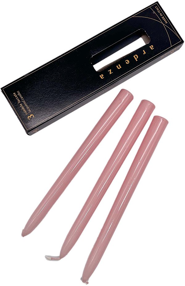 Set Candele Laccate Rosa
