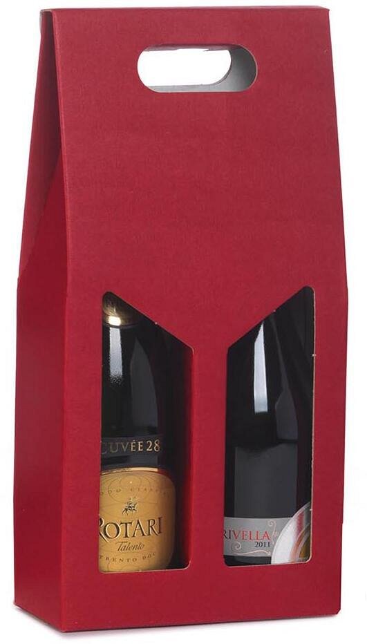Scatola Portabottiglie Liscia Bordeaux
