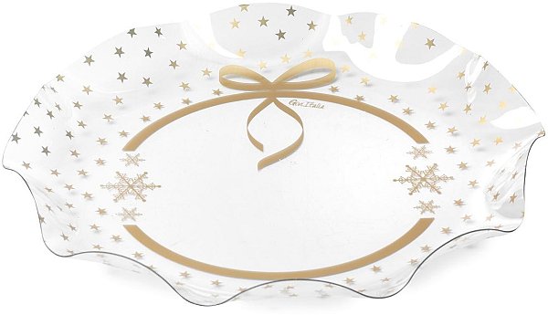 Vassoio in Plastica Pet Gold Christmas