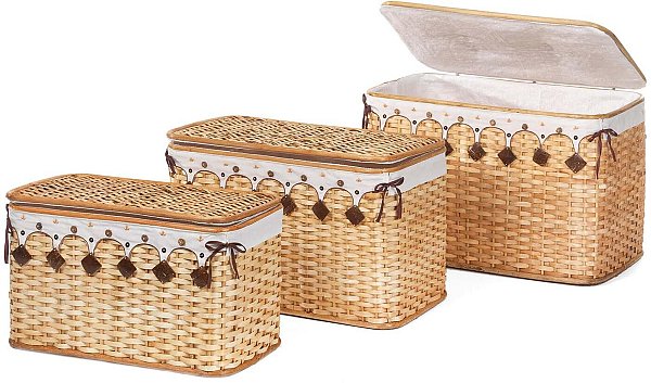Set Bauli Arturo in Rattan naturale