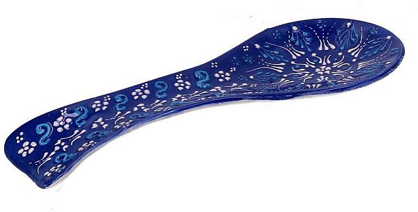 Poggiamestolo Decorato in Ceramica