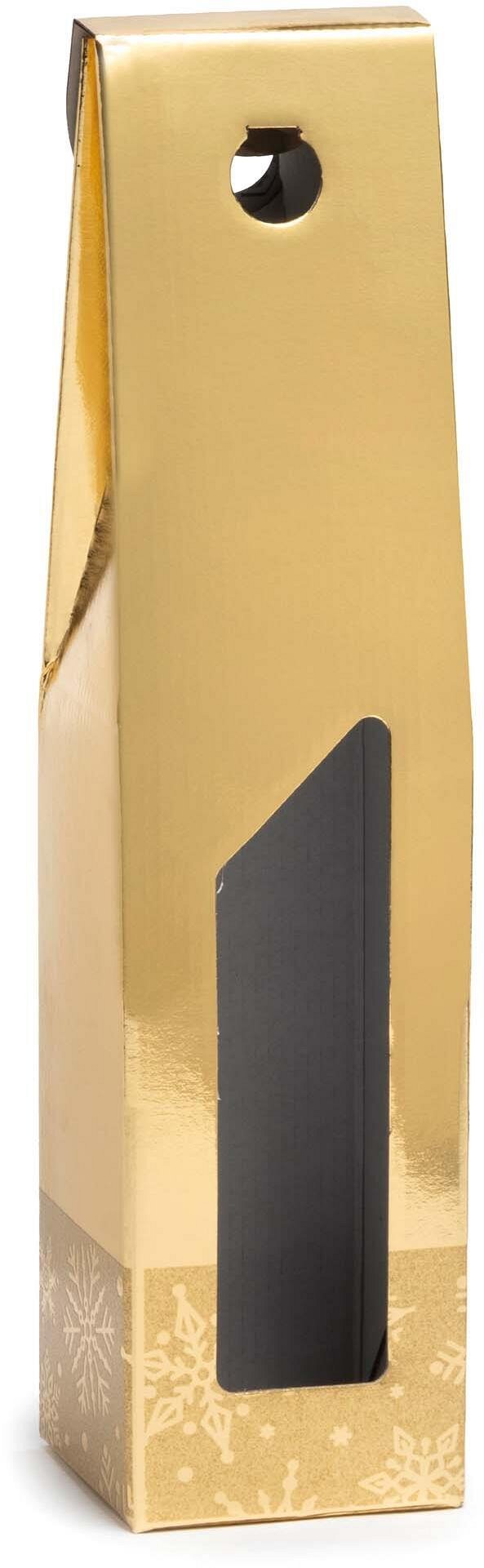 Scatola Portabottiglie Liscia Glitter Oro