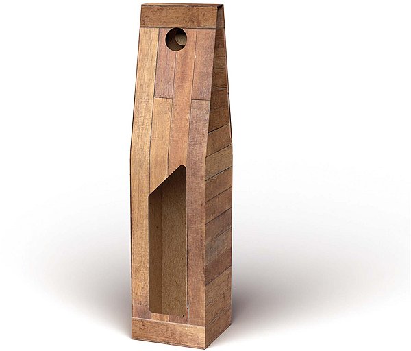 Scatola Portabottiglie Linea Teak Marrone