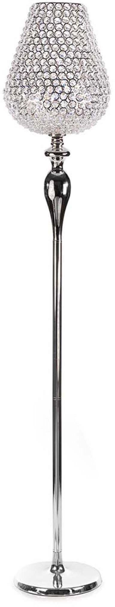 Candeliere Calice Crystal in Metallo Silver