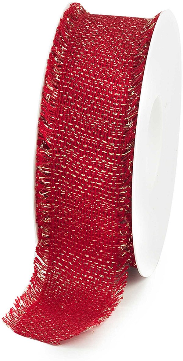 Bobina di Juta Rossa Laminata Oro
