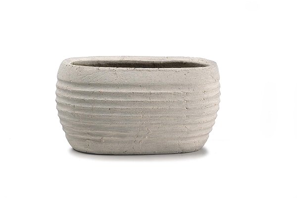 Vaso ovale Elmo in Ceramica Grezza