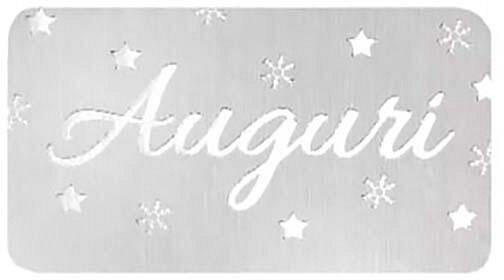 Etichette Auguri Rettangolari Argento con Stampa a Caldo