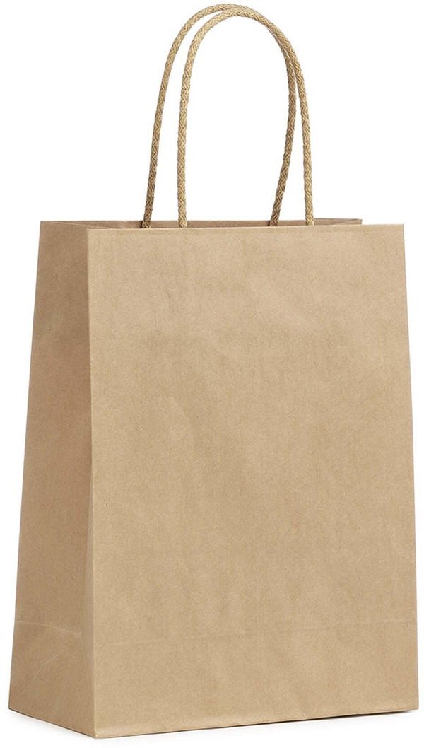 Shopper Carta Lusso Avana con Maniglia in Cotone