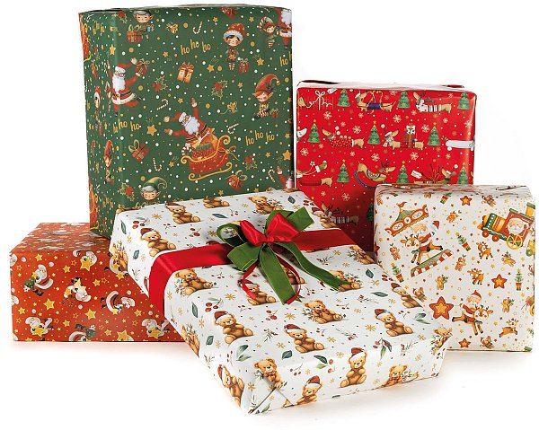 Carta Natale Bimbi Assortita in 5 Fantasie