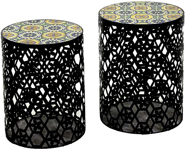 Set Puff Mosaico in Metallo