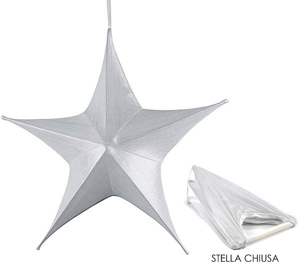 Stella Appendibile in Metallo e Tessuto Silver Lurex