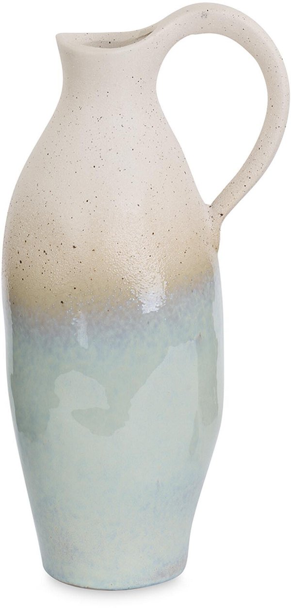 Vaso in Gres con Manico Azzurro Impermeabile