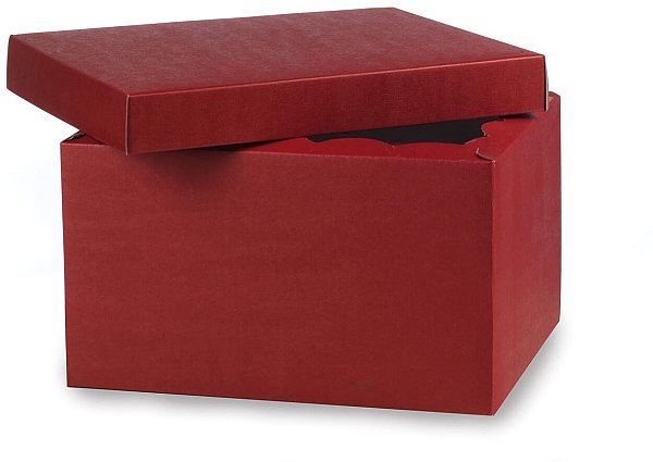 Scatola Liscia Bordeaux + Coperchio