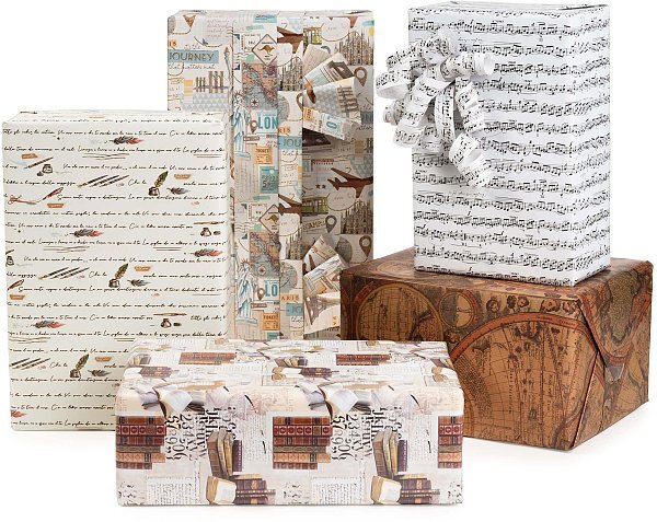 Carta Vintage Assortita in 5 Disegni