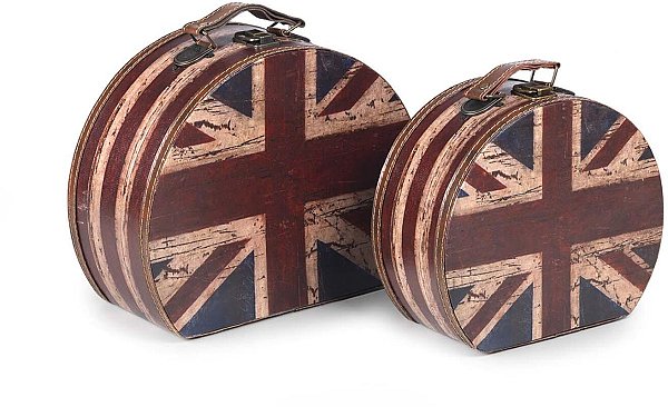 Set Valigie Stondate Foderate in Legno England
