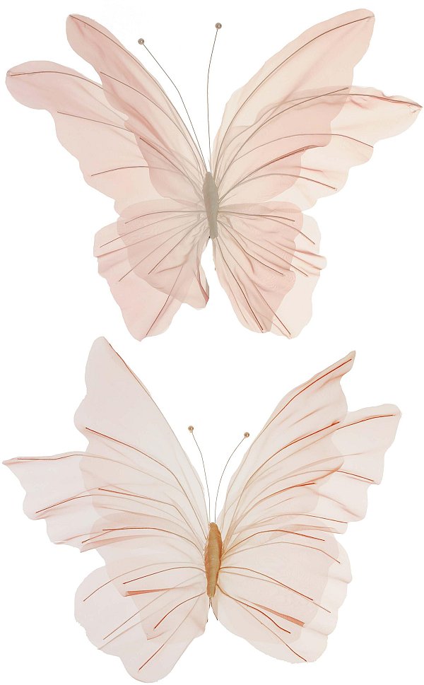 Set Farfalle di Organza Rosa