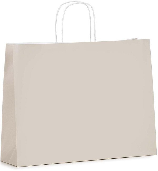 Shopper Carta Italy Tortora con Maniglia Intrecciata