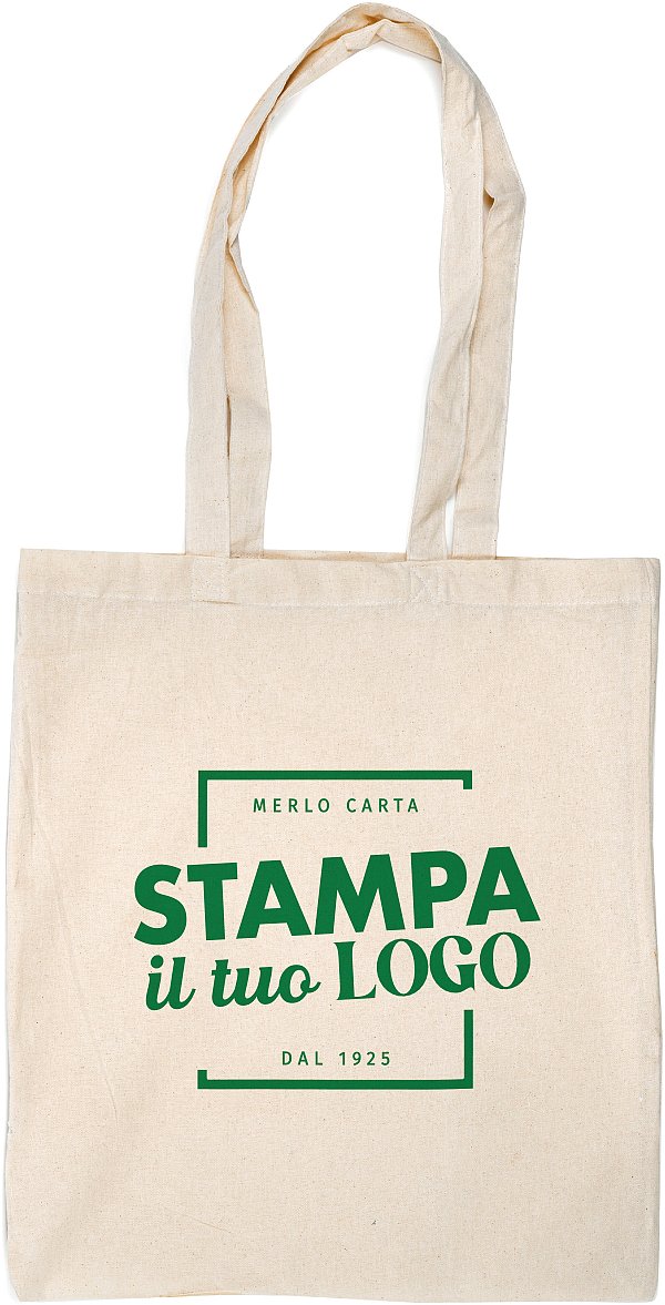 Shopper in Cotone Ecru 220gr con Stampa Personalizzata