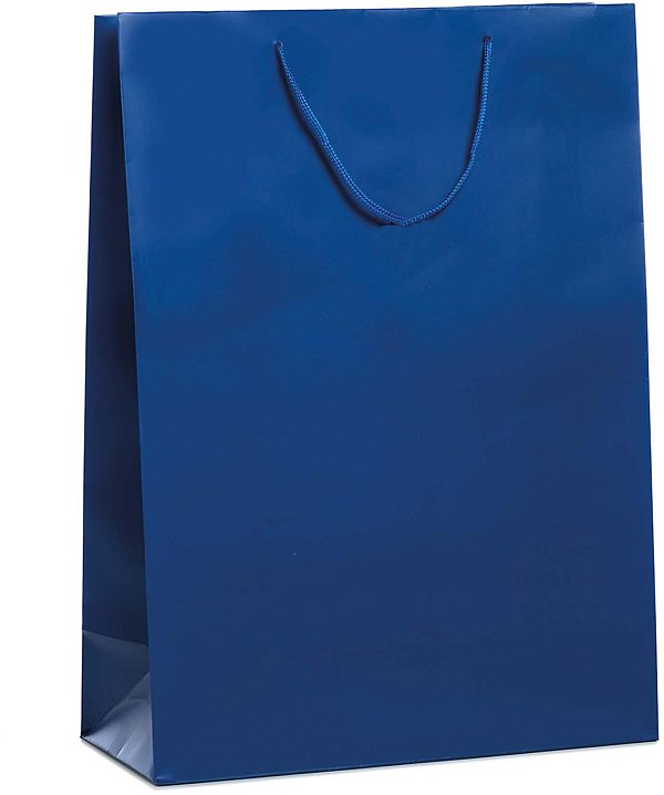 Shopper Lusso Blu Plastificata Opaca