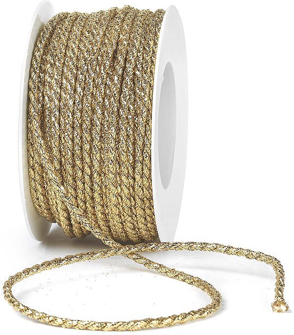 Cordino Cotone con Glitter Dorato
